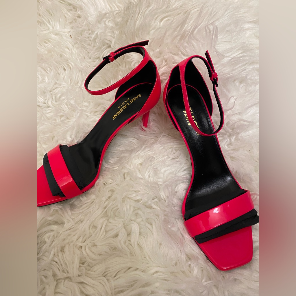 Ysl Sandals Heels,In Good Condition,Only Used Once,$825 Retail Price + Tax